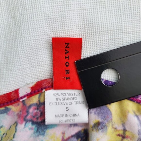 Josie Natori EUC Lace Trim Dragon Floral Silky Cami Tank Top Y2K Feminine Size S - Picture 7 of 8